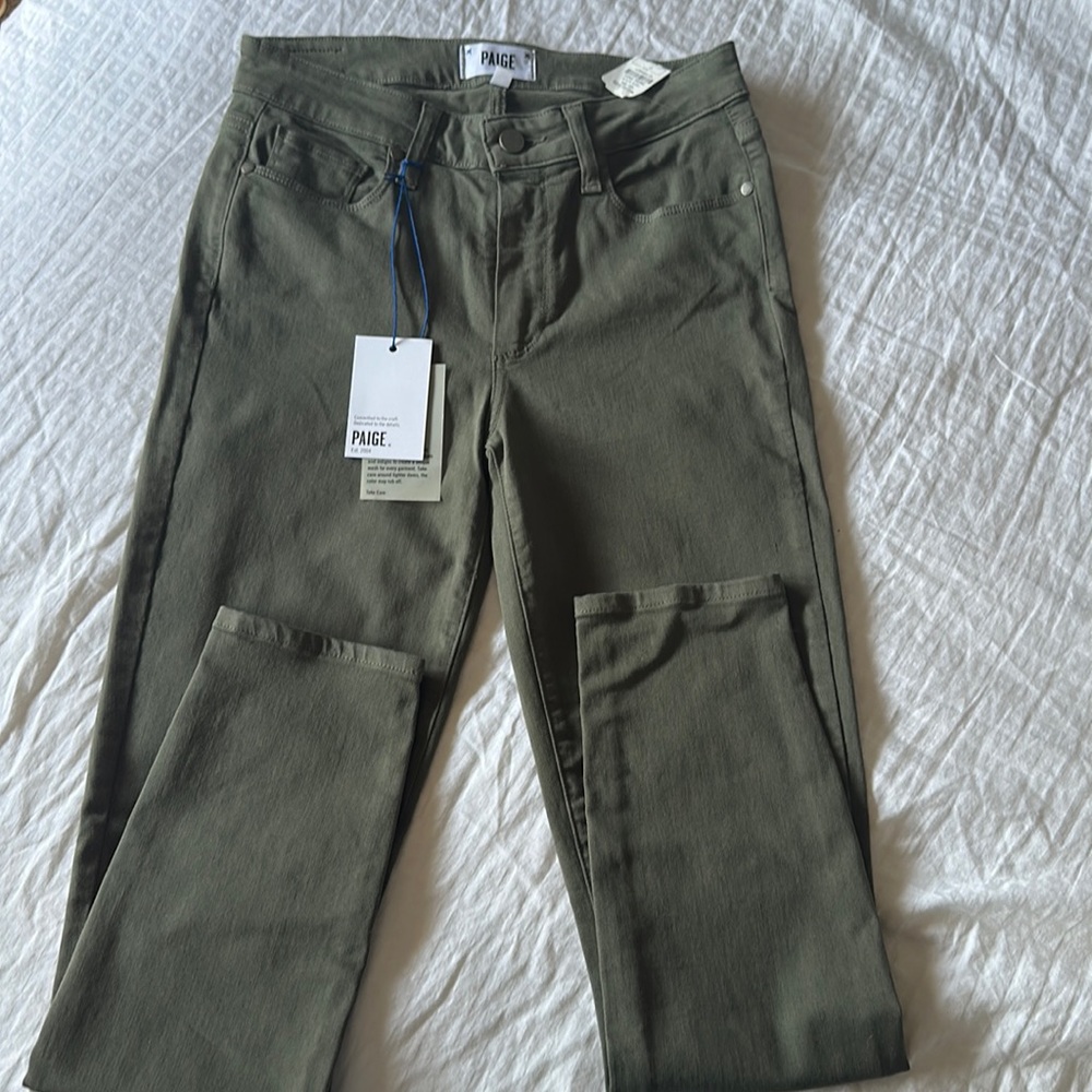 Paige jeans hoxton ankle (seaweed green)